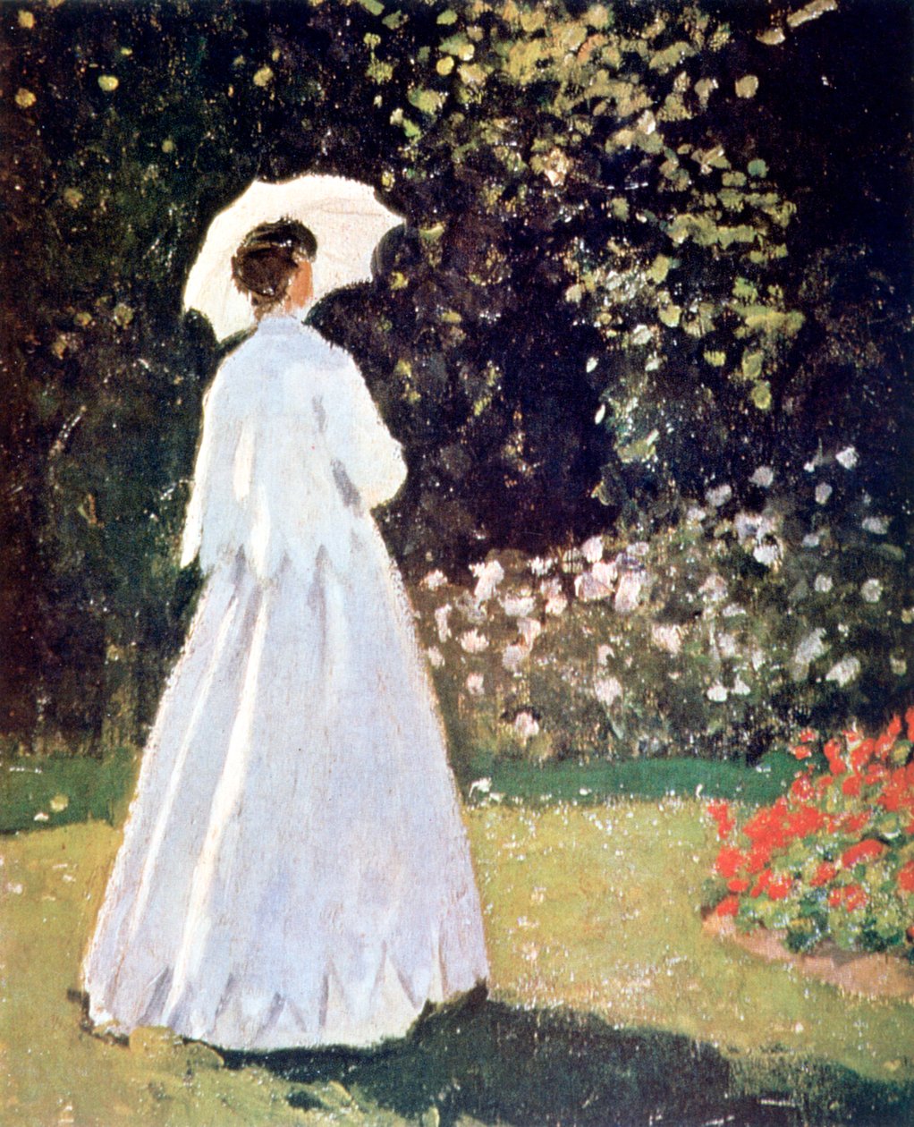 Žena v zahradě, Sainte Adresse, detail, 1867 od Claude Monet