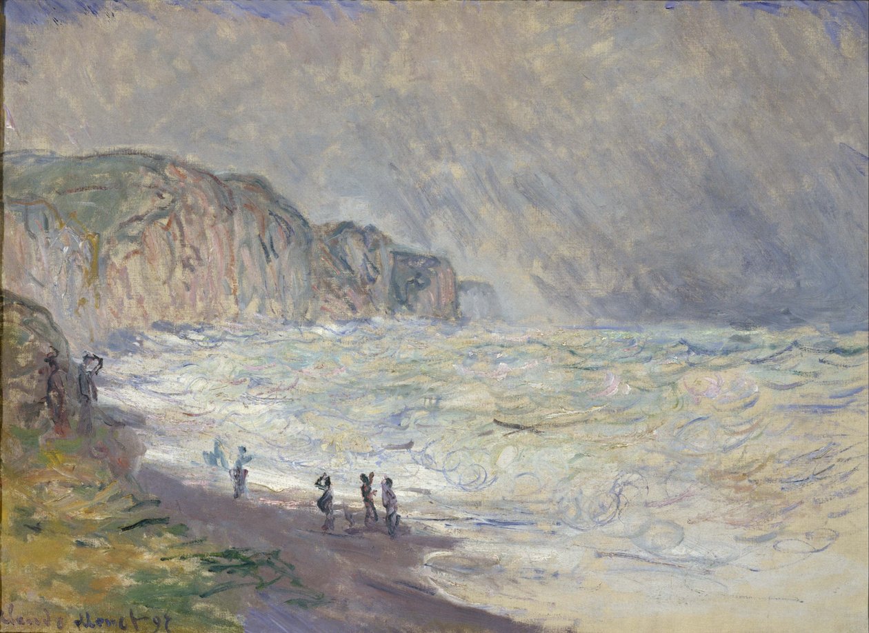 Těžké moře v Pourville od Claude Monet