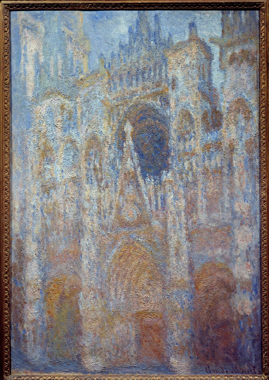 la cathedrale de Rouen, le portal soleil matinal, harmonie bleu Obraz Claude Monet (1840-1926) 1893 Sun. 0,91 x 0,63 m Paříž, musee d