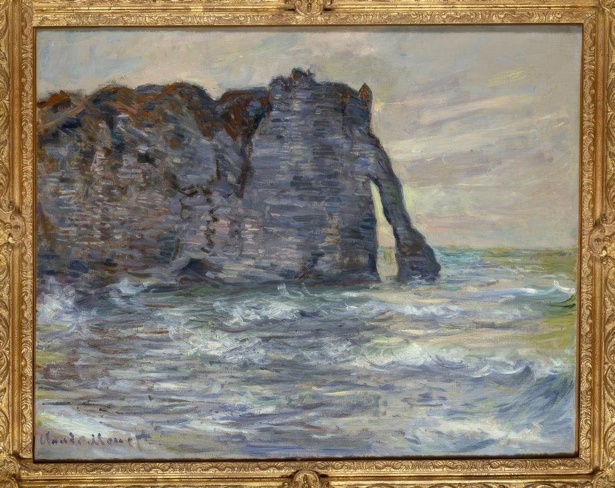 Étretat, Falaise a Porte d’Aval od Claude Monet