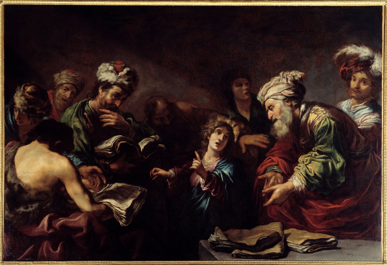 Ježíš mezi lékaři. Obraz od Clauda Vignona (1593-1670) od Claude Vignon