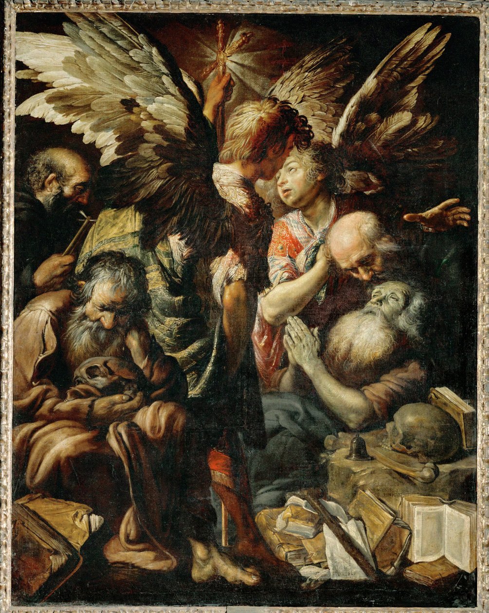 La mort de Saint Antoine - Smrt svatého Antonína Paduánského... od Claude Vignon