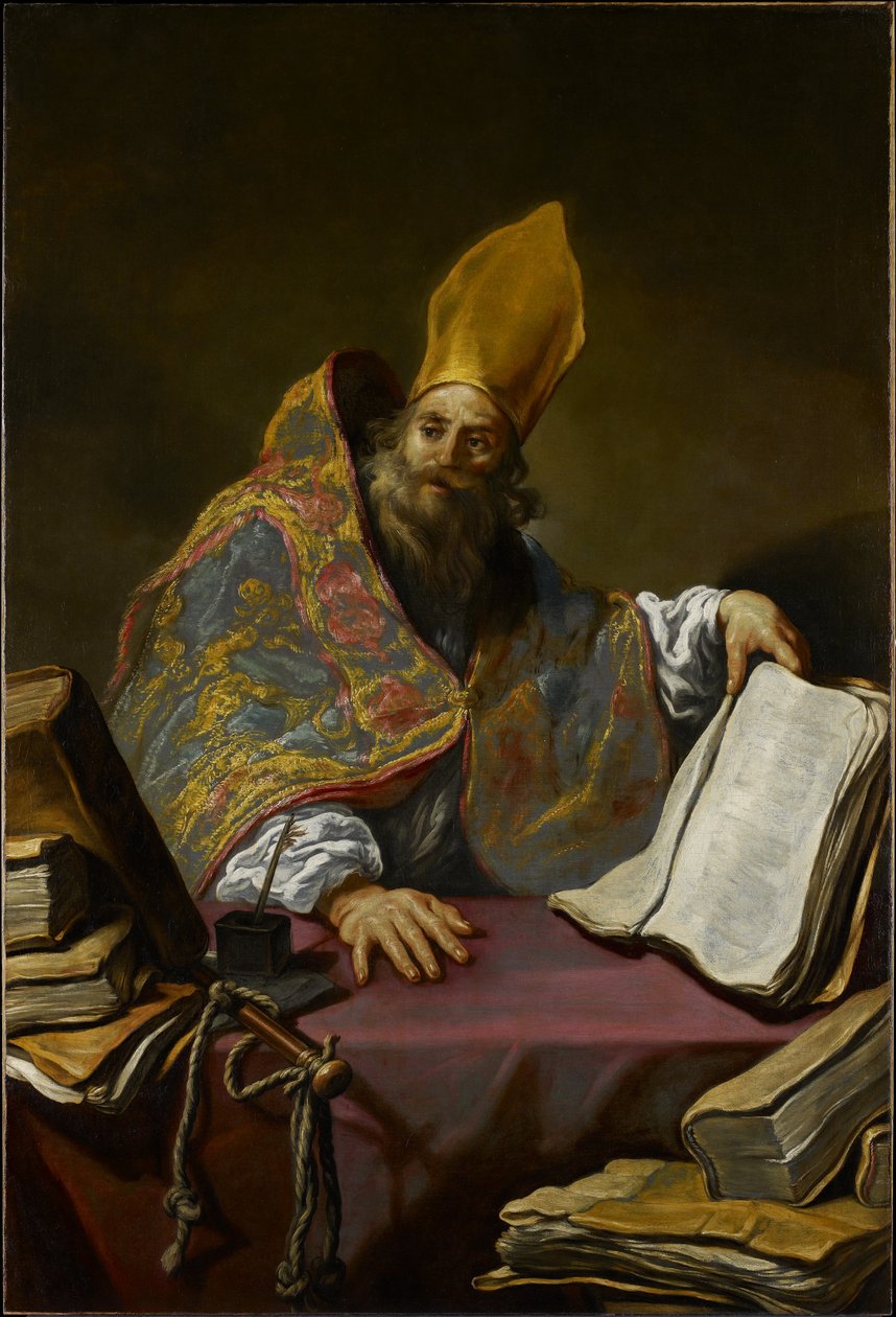 Svatý Ambrož, kolem 1623-25 (olej na plátně) od Claude Vignon