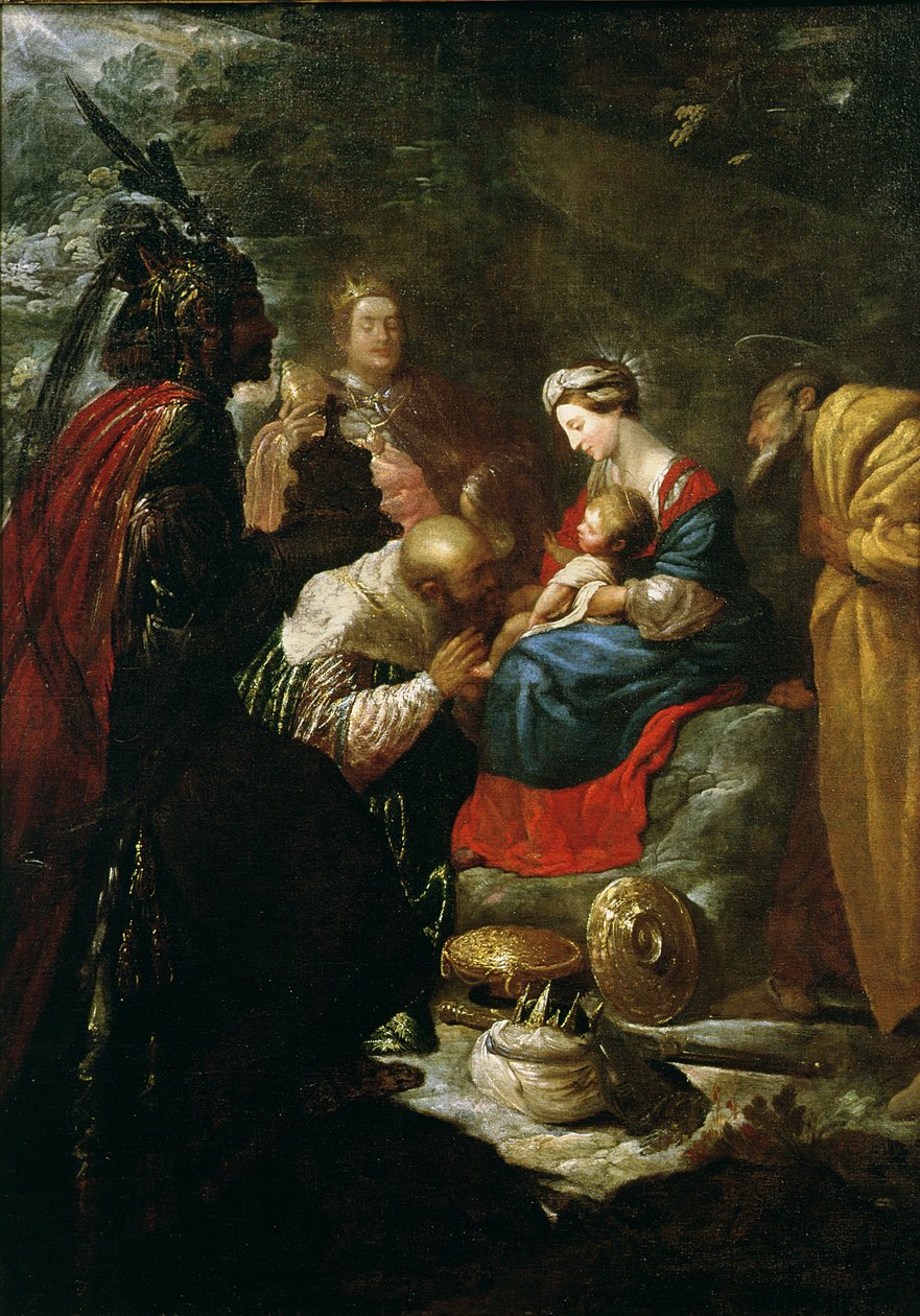 Klanění tří králů, kolem roku 1619 od Claude Vignon