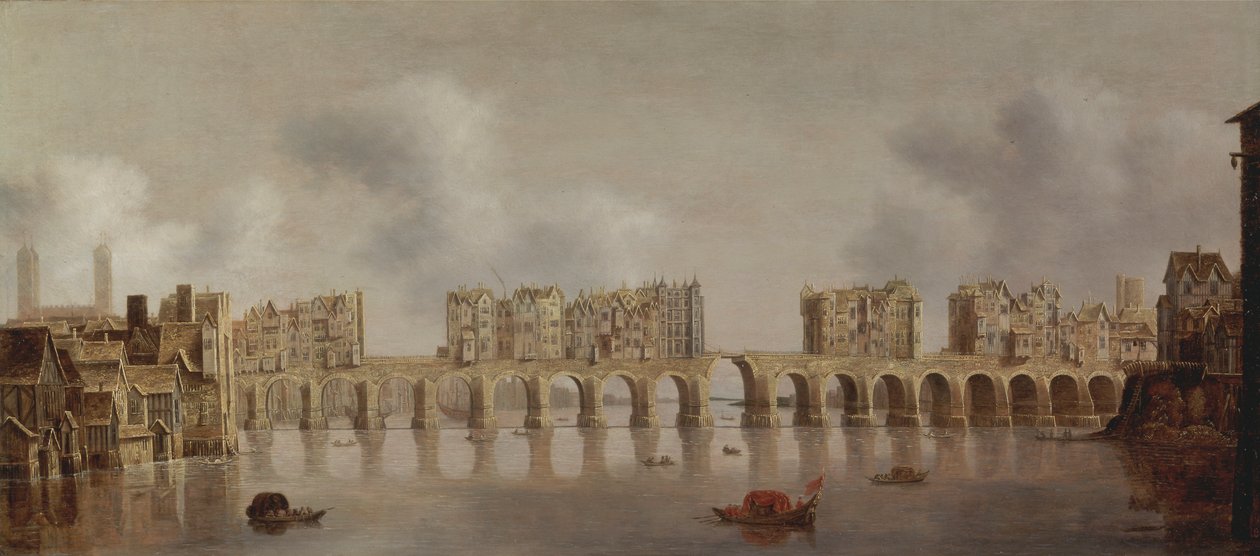 Pohled na London Bridge od Claude de Jongh