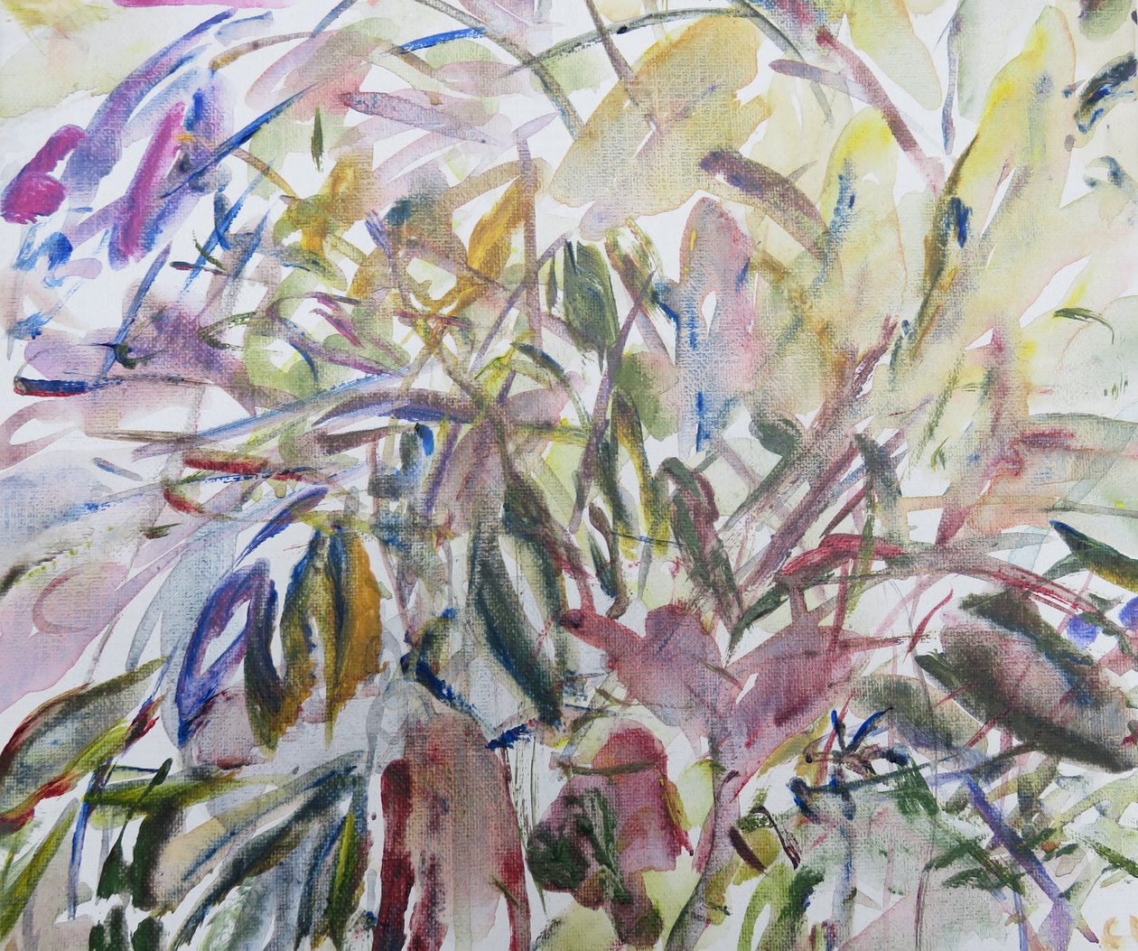 Listy I, 2011 (akryl na plátně) od Claudia Hutchins Puechavy