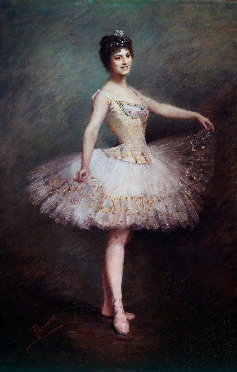 Portrét Carlotty Zambelli (1875-1968), italské tanečnice a pedagožky Malba Claudie Chamerot Viardot (19. století). 1897 Paříž, operní knihovna od Claudie Viardot