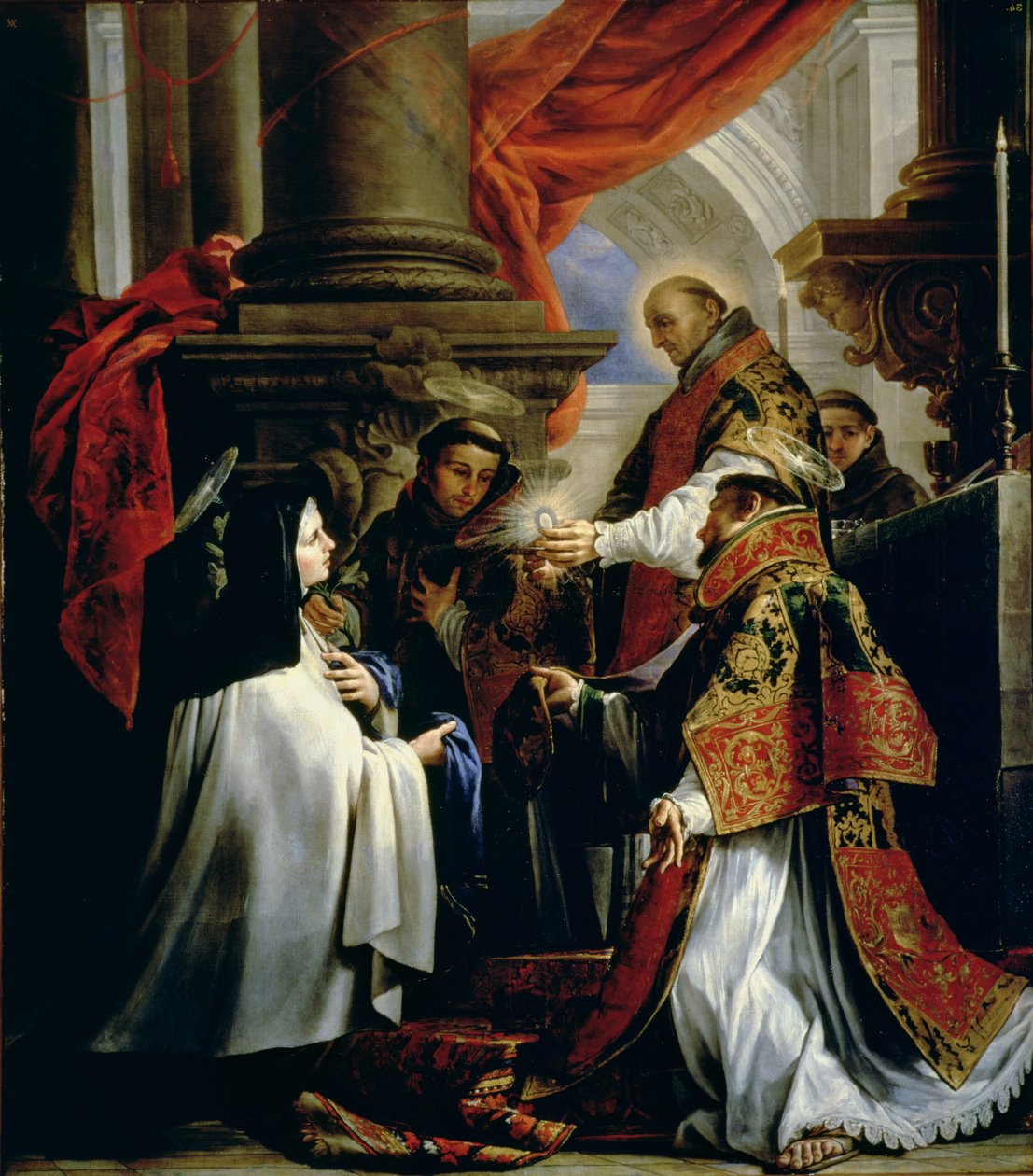 přijímání sv. Terezie z Avily (1515-82) kolem roku 1670 od Claudio Coello