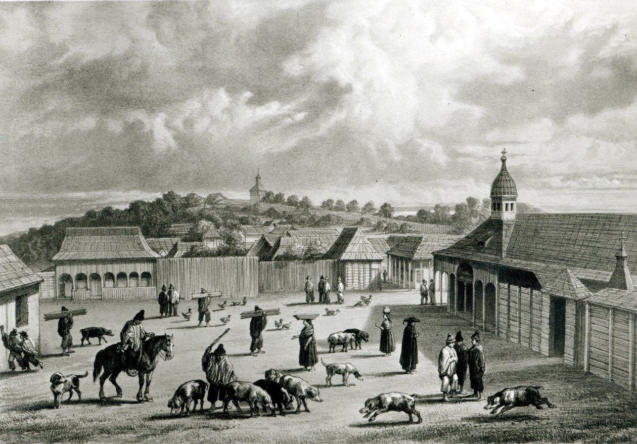 Náměstí San-Carlos de Chiloe, 1835] od Claudio Gay