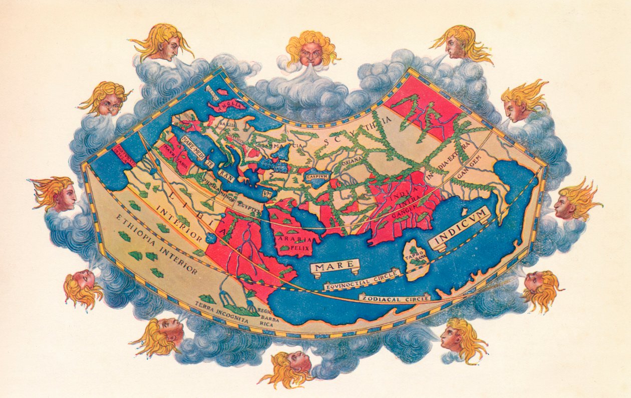 Ptolemaiova mapa světa ca.D. 150. 1912 od Claudius Ptolemy