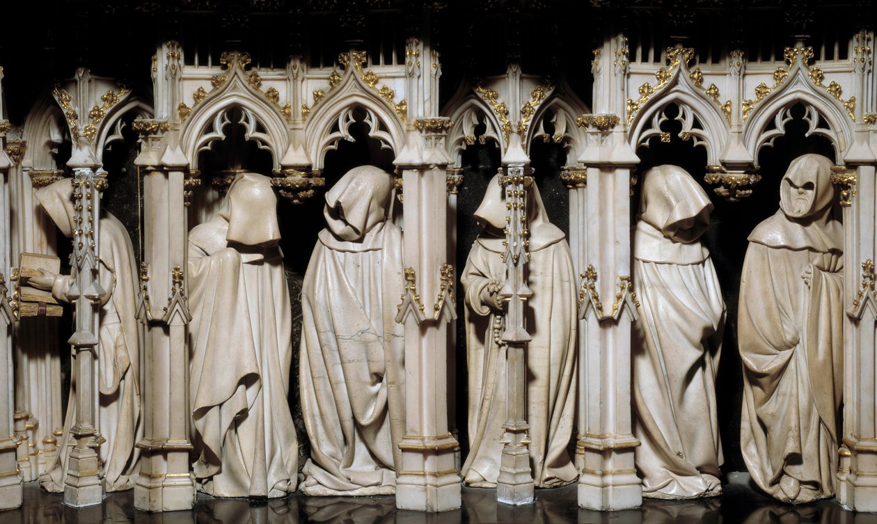 Kajícníci z hrobu Filipa Hardiho (1342-1404) Plastika od Clause Slutera (1350-1406) 15. století. Dijon, Muzeum výtvarných umění od Claus Sluter