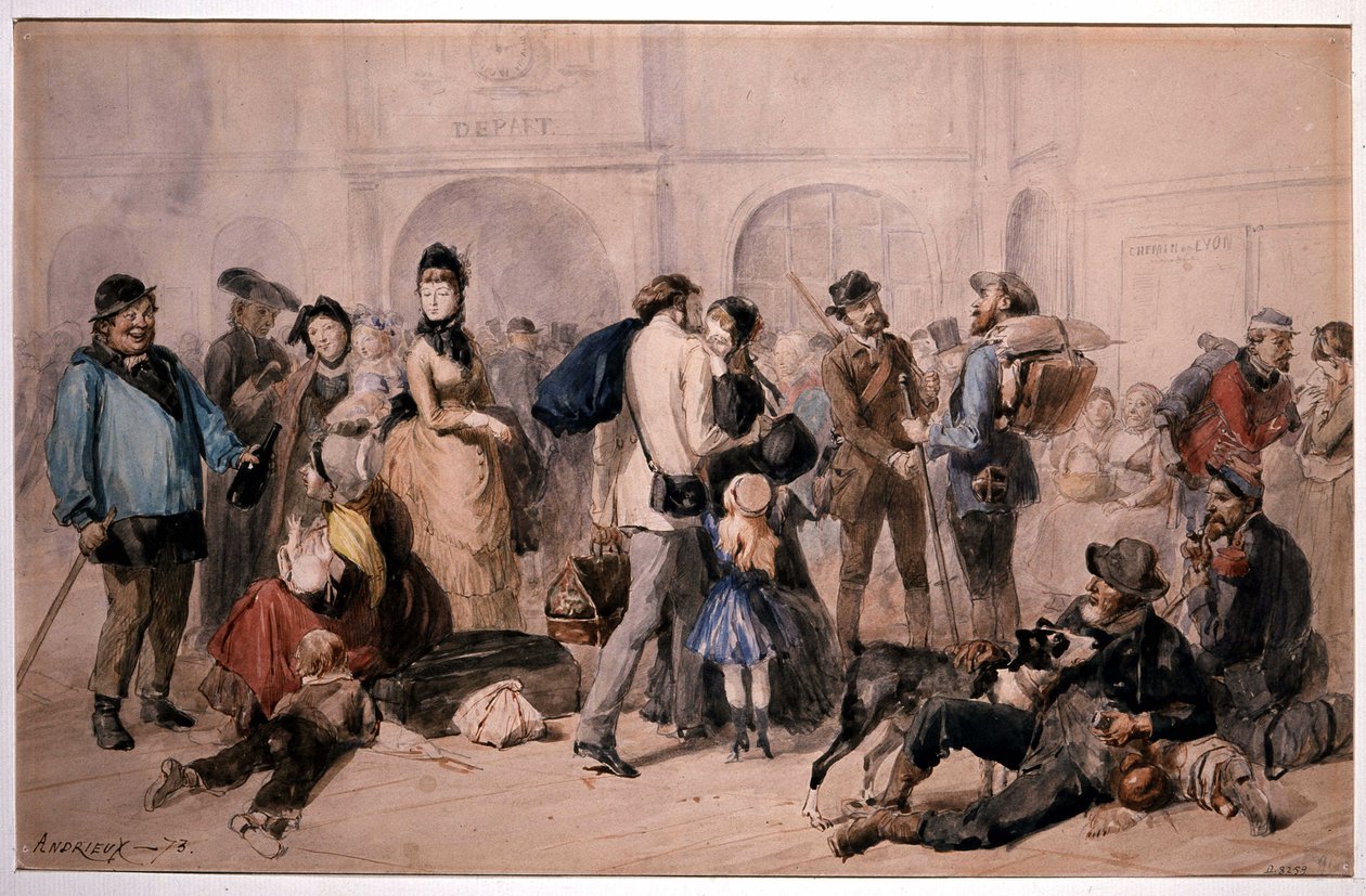 Dav v hale Gare de Lyon u Andrieux od Clément Auguste Andrieux