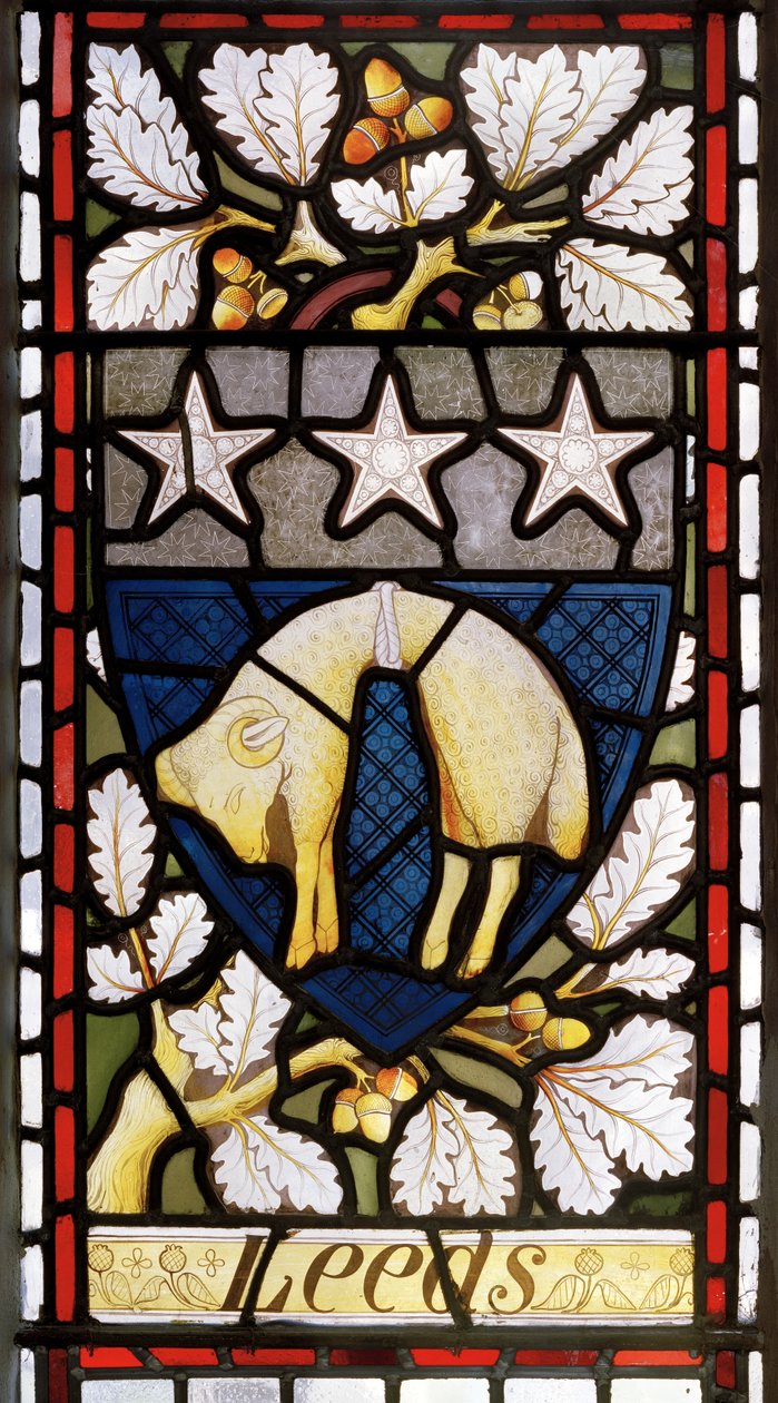 Leeds Heraldry, 1867-71 (barevné sklo) od Clement James Heaton