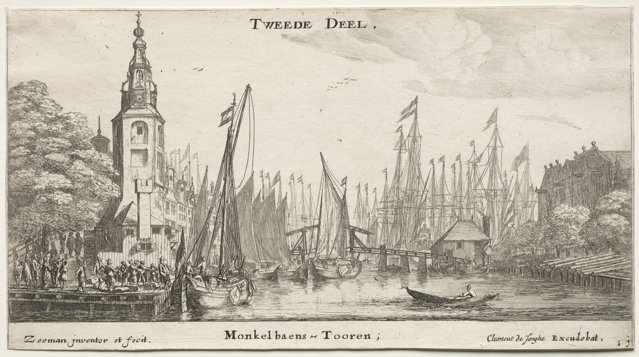 Různé lodě a pohledy na Amsterdam (Verscheÿde Ships a Gesichten van Amstelredam), část II od Clement de Jonghe