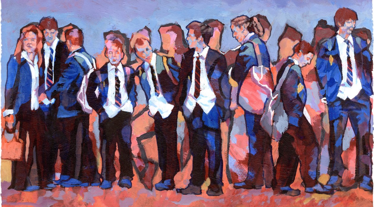 Platforma, 2007 (akryl na palubě) od Clive Metcalfe
