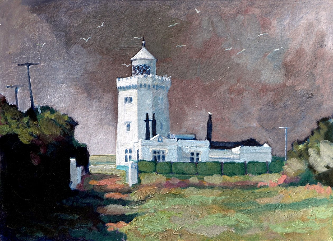 South Forelands, 2007 (akryl na palubě) od Clive Metcalfe
