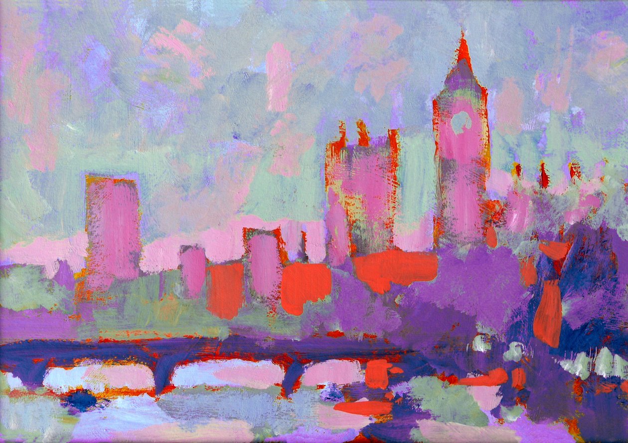 Westminster Fauve, 2007 (akryl na palubě) od Clive Metcalfe
