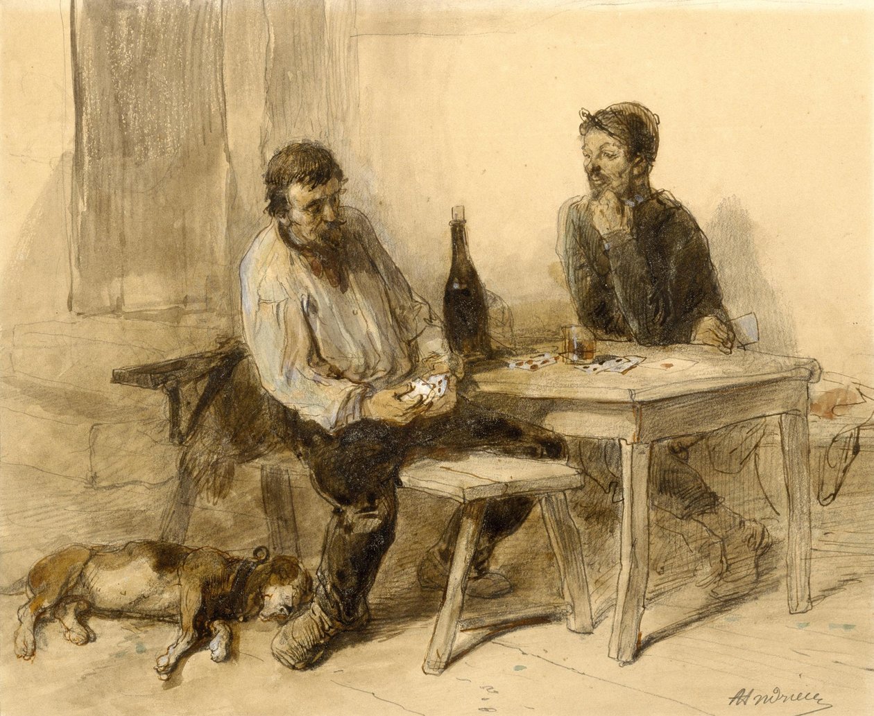 Hra o karty od Clément Auguste Andrieux