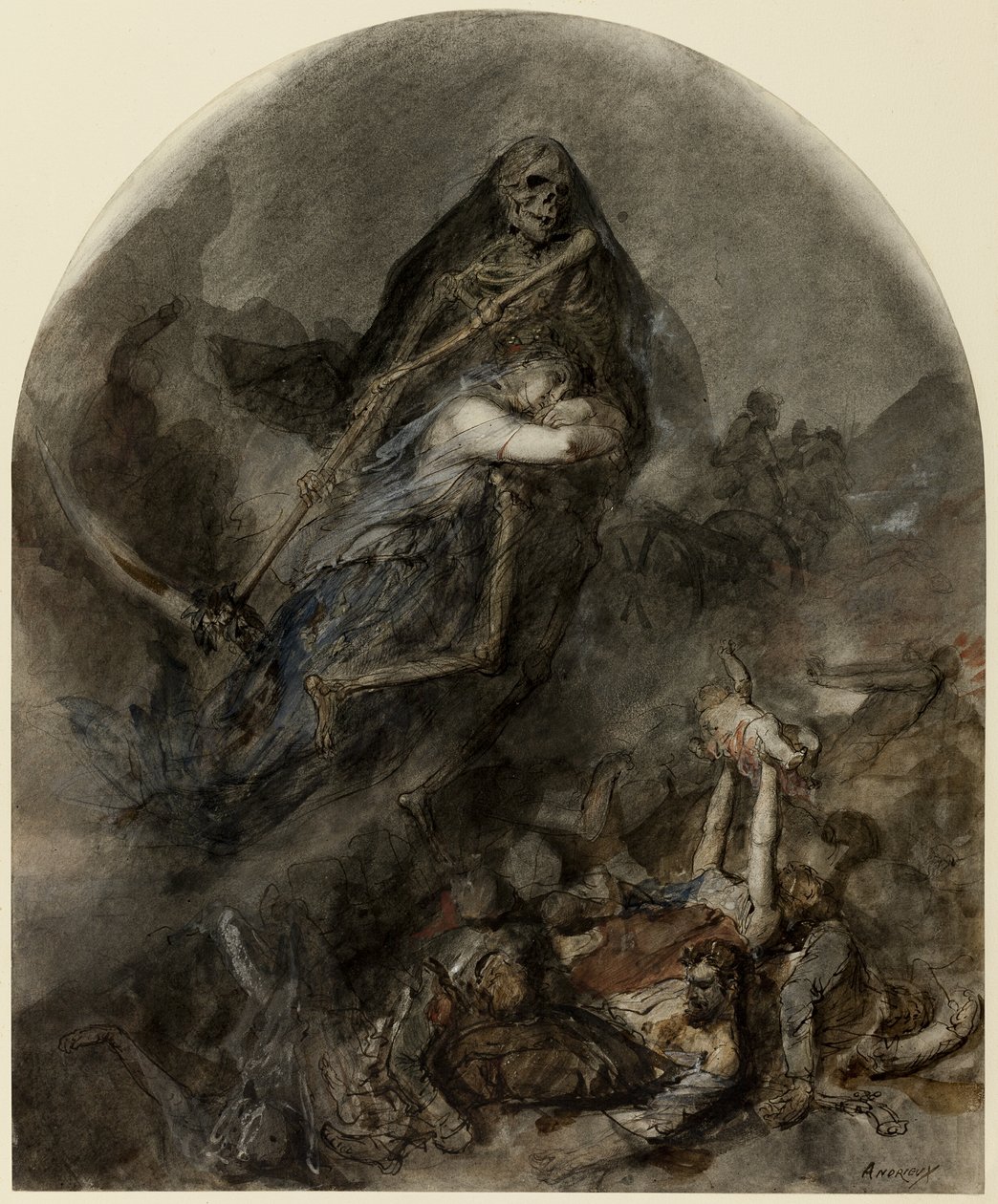 Alegorie smrti od Clément Auguste Andrieux