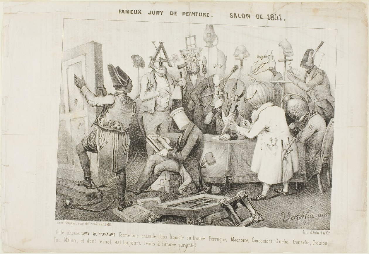 Slavná malířská porota. Salon v roce 1841 od Clément Pruche