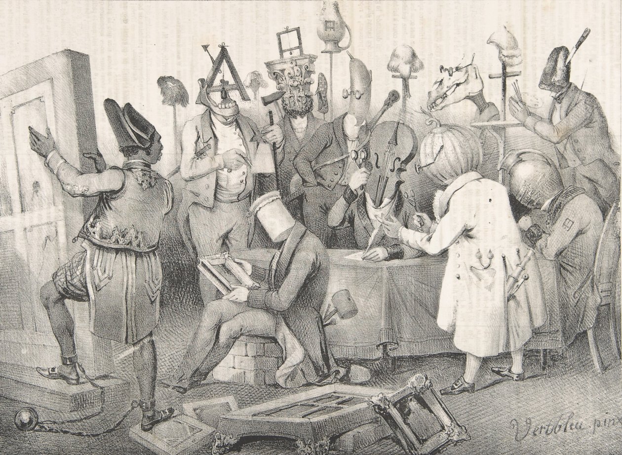 Slavná malířská porota. Salon z roku 1841, 20. března 1841. od Clément Pruche