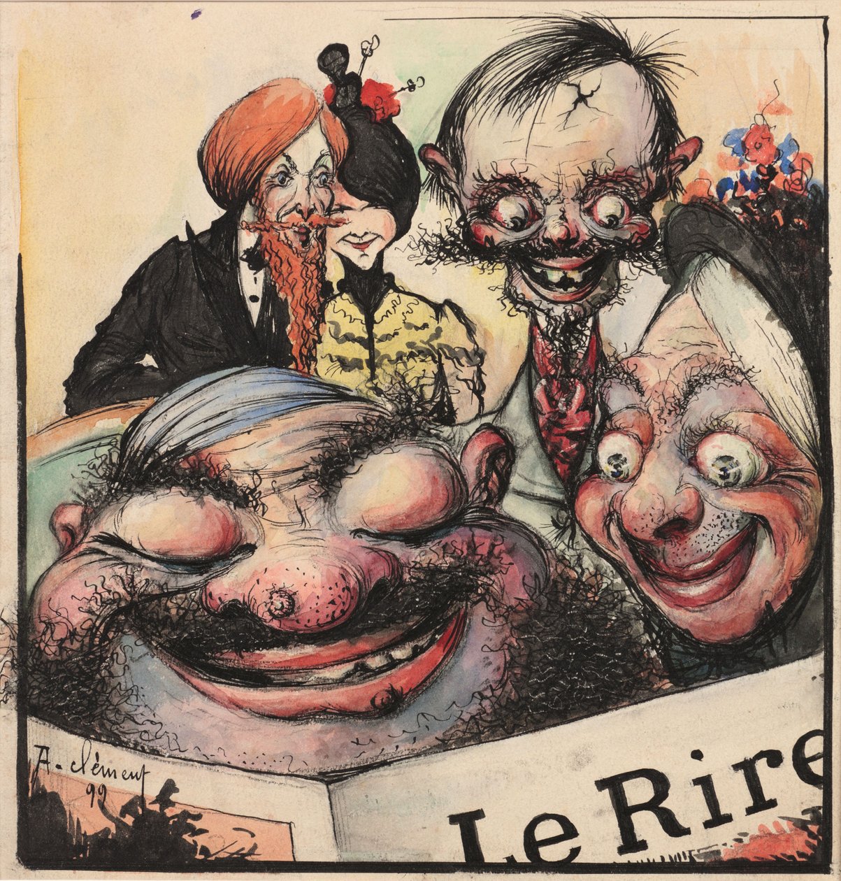 Návrh obálky časopisu Le Rire, 1896. od Clément Rochel