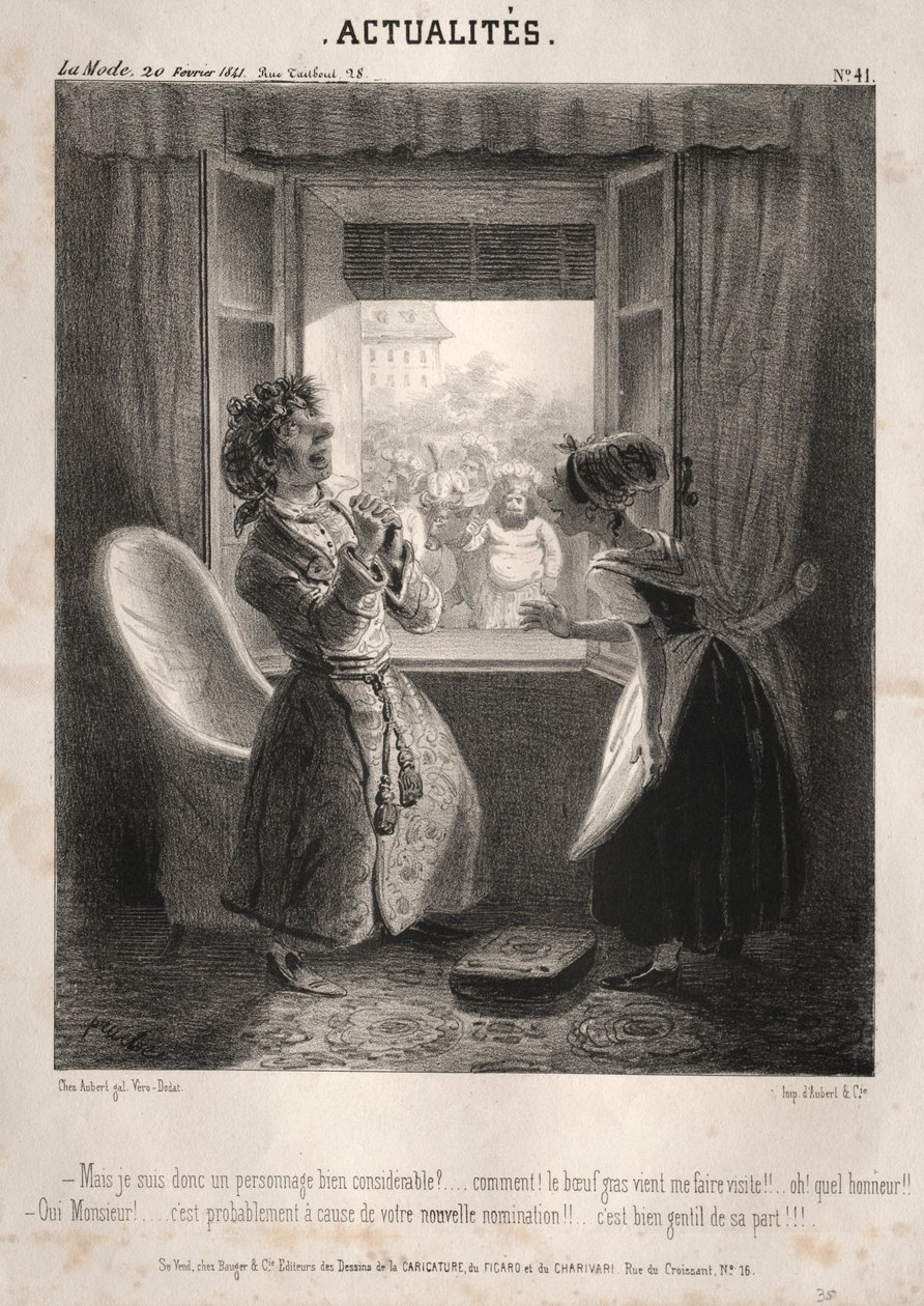 Zprávy: ---Ale já jsem proto velmi značná postava, 1841. od Clémente Pruche