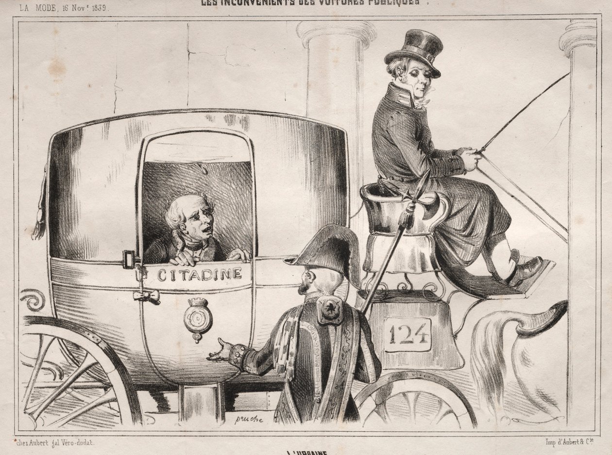 Novinky: Nevýhody veřejných automobilů: LUrbaine, 1839. od Clémente Pruche