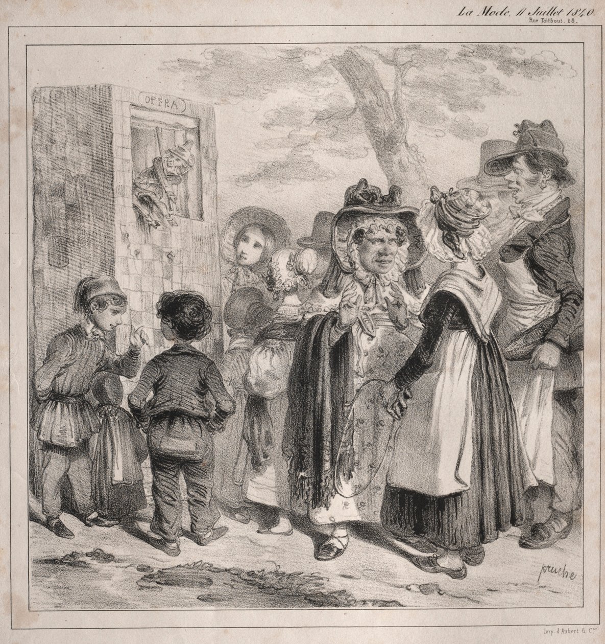 Vidíš můj drahý! je to policie, kdo nutí tyto loutky hrát, odklonit..., 1840. od Clémente Pruche