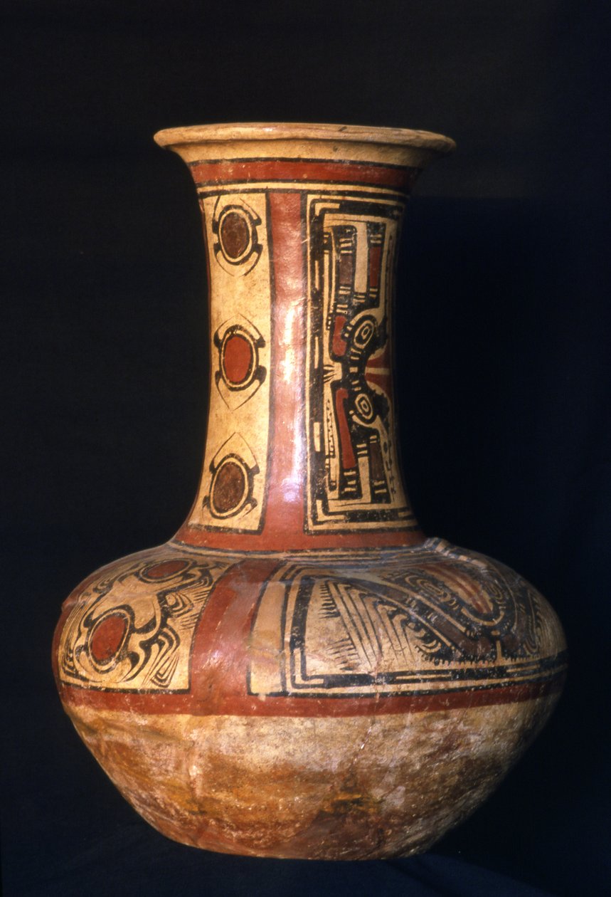 Nádoba s vysokým hrdlem, Early Cocle phase, 700-800 AD (keramická) od Cocle Culture