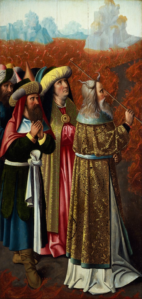 Mojžíš rozdělující vody Rudého moře, připisovaný Colijn de Coter (1480-cca 1525) od Colijn de Coter