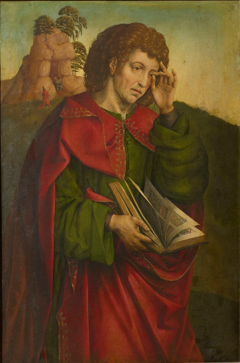 Svatý Jan Evangelista plačící, c. 1500. od Colijn de Coter