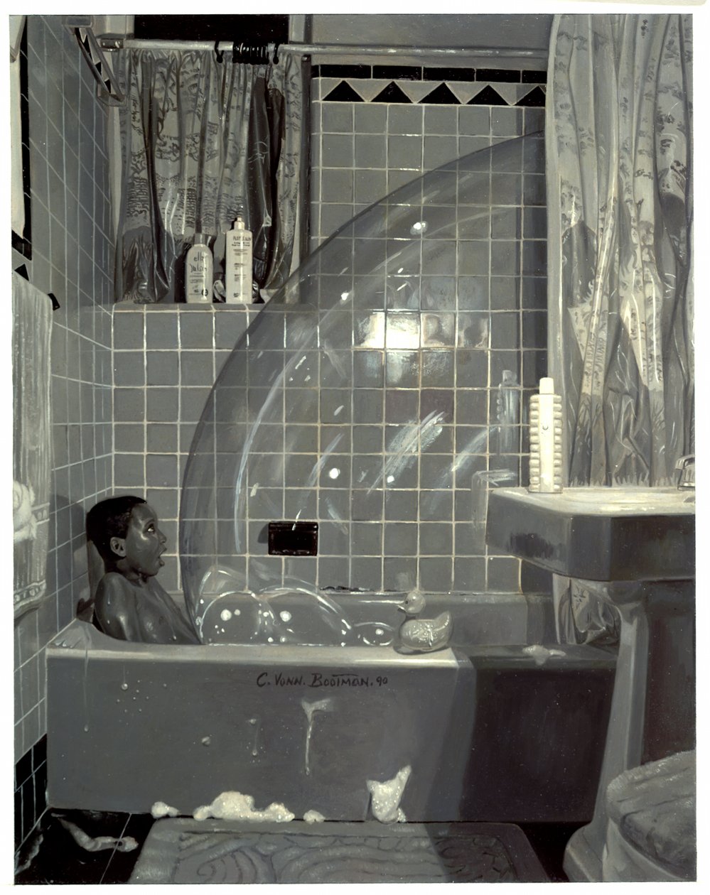 Chlapec a bublina, 1990 od Colin Bootman