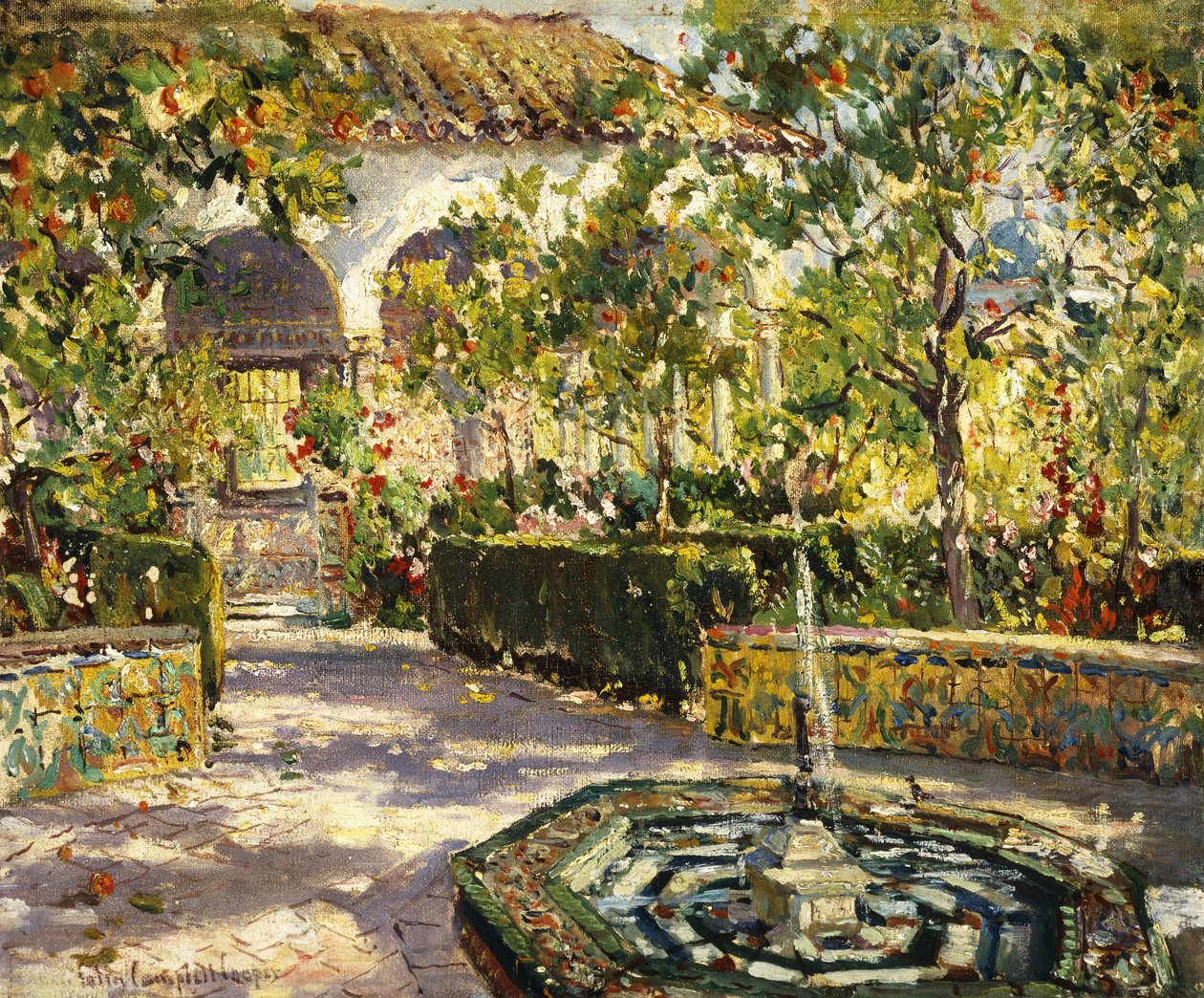 Zahrady Alcazar, Sevilla od Colin Campbell Cooper