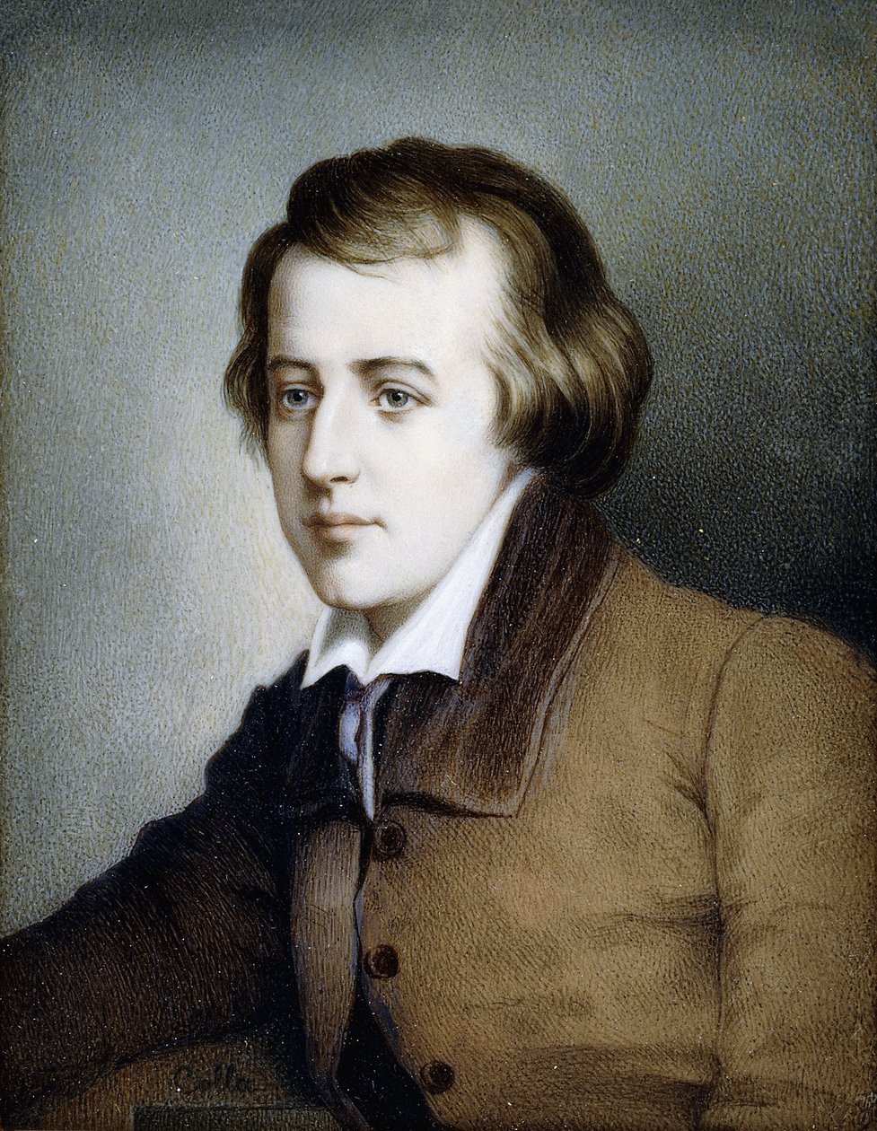 Polodlouhý portrét Heinricha Heineho, Facing Left, 1820 od Colla