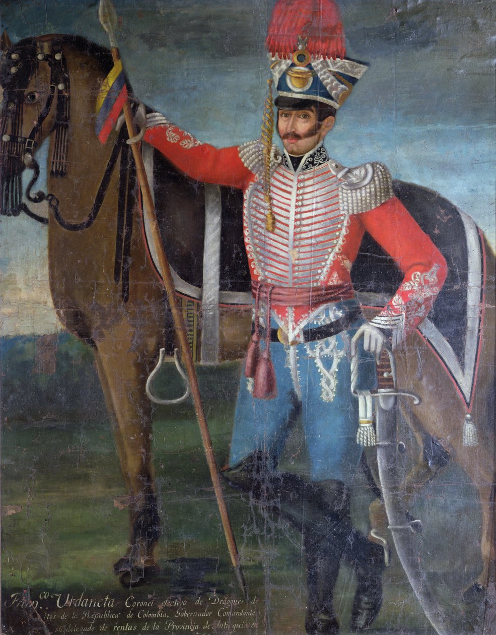 Francisco Urdaneta, plukovník dragounů, 1822 od Colombian School
