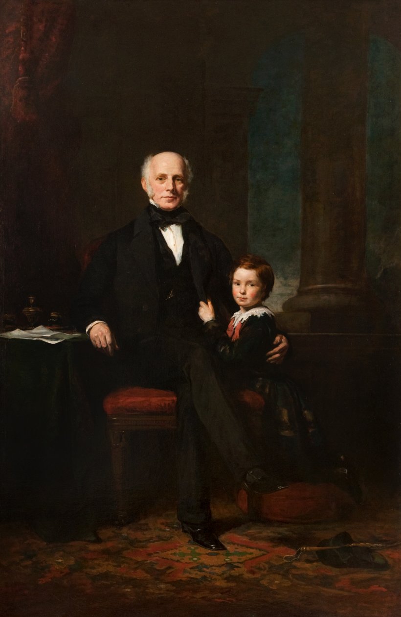 William Forbes z Castletonu a jeho syn William, kolem roku 1855 (olej na plátně) od Colvin Smith