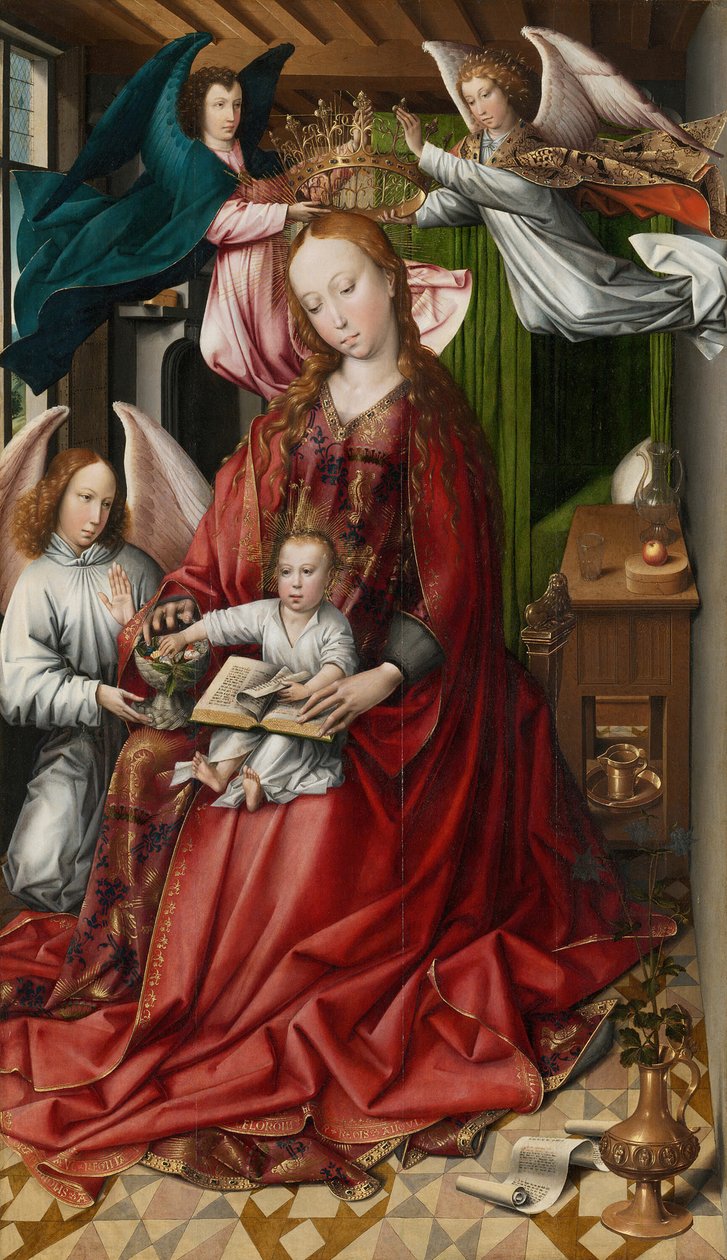 Panna a dítě korunované anděly, 149095. od Colyn de Coter