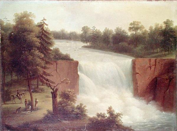 Pohled na Genesee Falls (olej na plátně) od Comte de Beaujolais