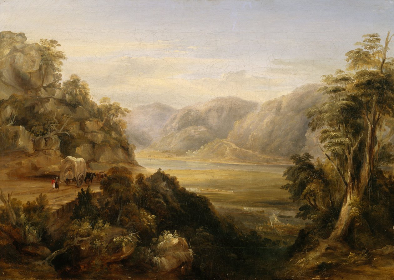 Wisemans Ferry v roce 1838 od Conrad Martens