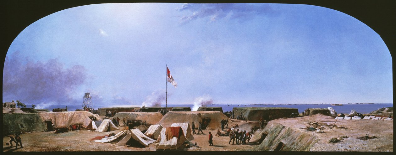 Bombardování Fort Moultrie, Charleston Harbour, Jižní Karolína od Conrad Wise Chapman