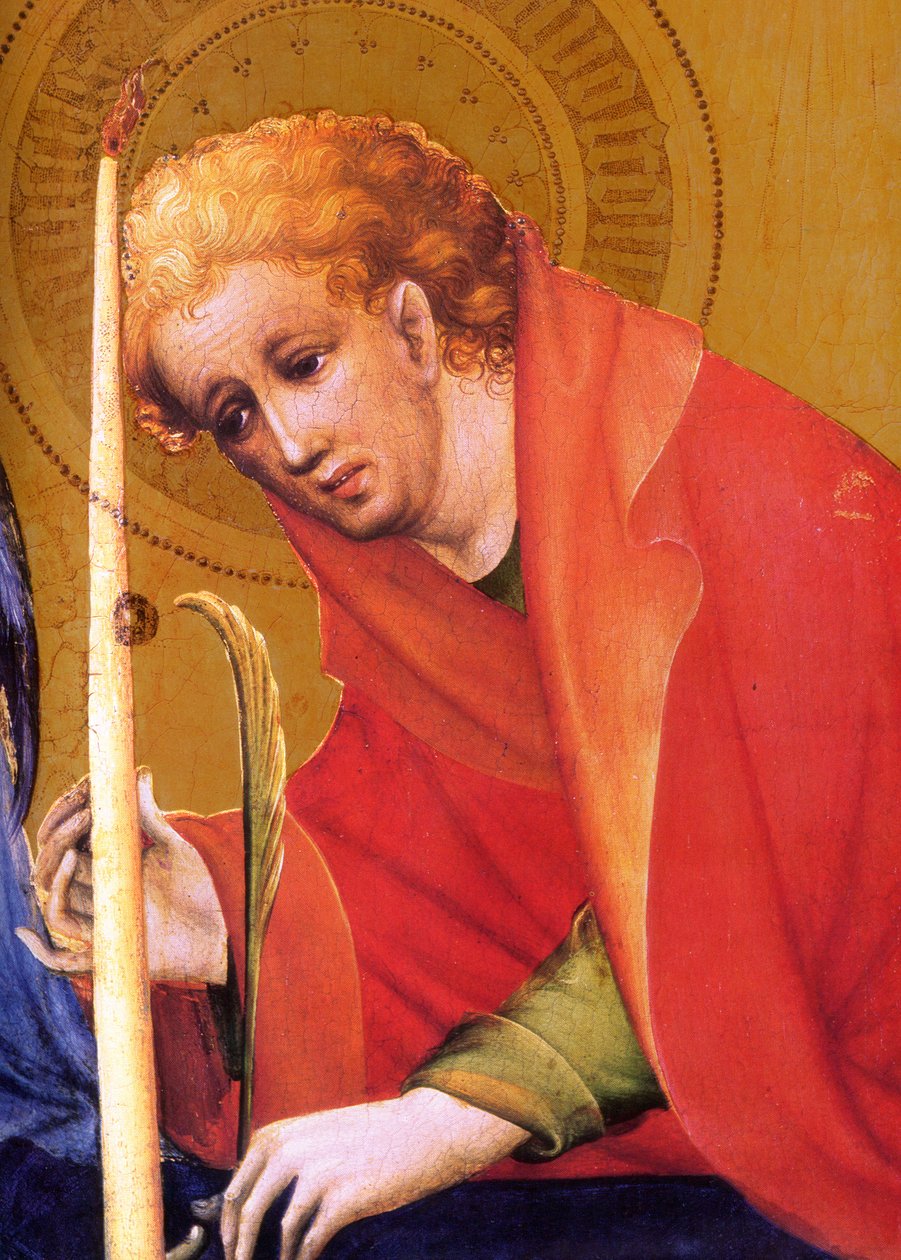 Dortmund, Marienkirche, Konrad von Soest, Marienaltar, střední panel, Johannes od Conrad von Soest