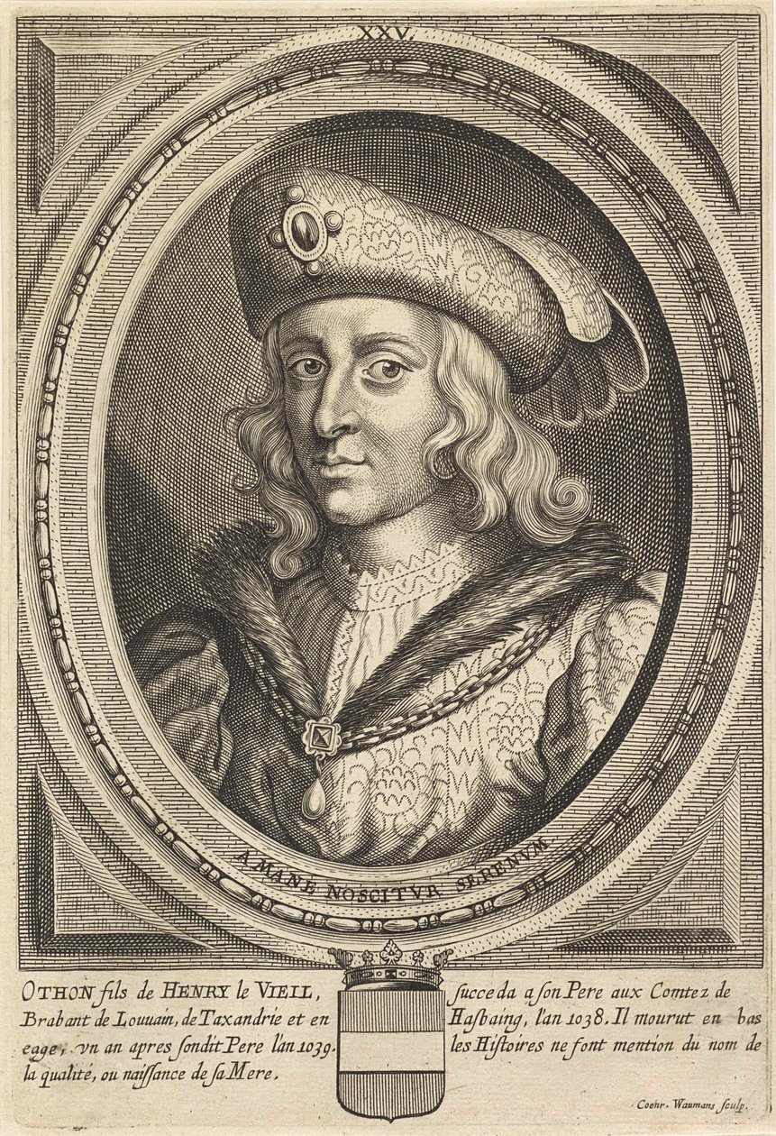 Portrét Otty, vévody z Brabantska a Lovani od Conrad (after) Waumans