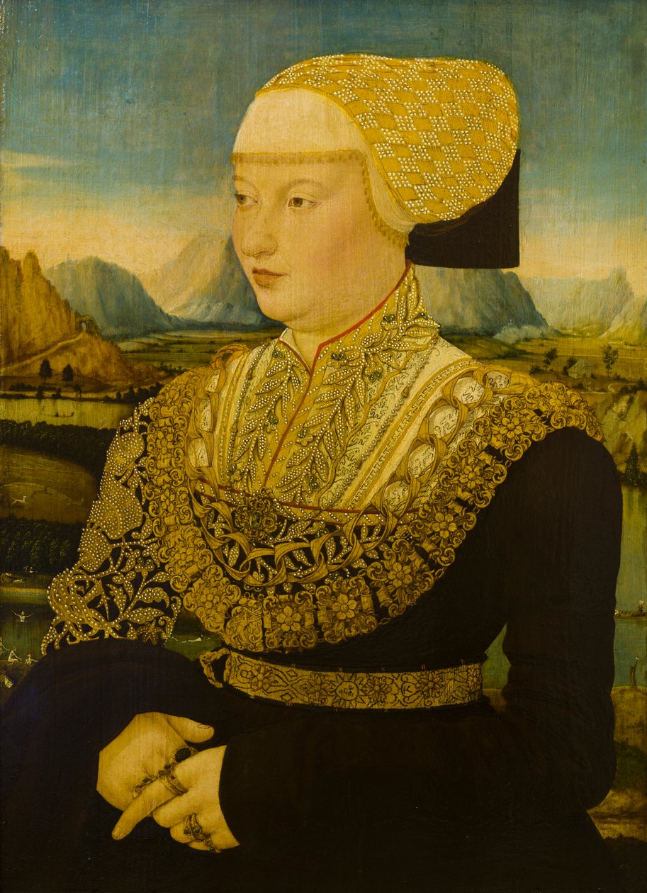 Portrét neznámé dámy, cca 1500-53 (olej na panelu) od Conrad (attr. to) Faber von Creuznach