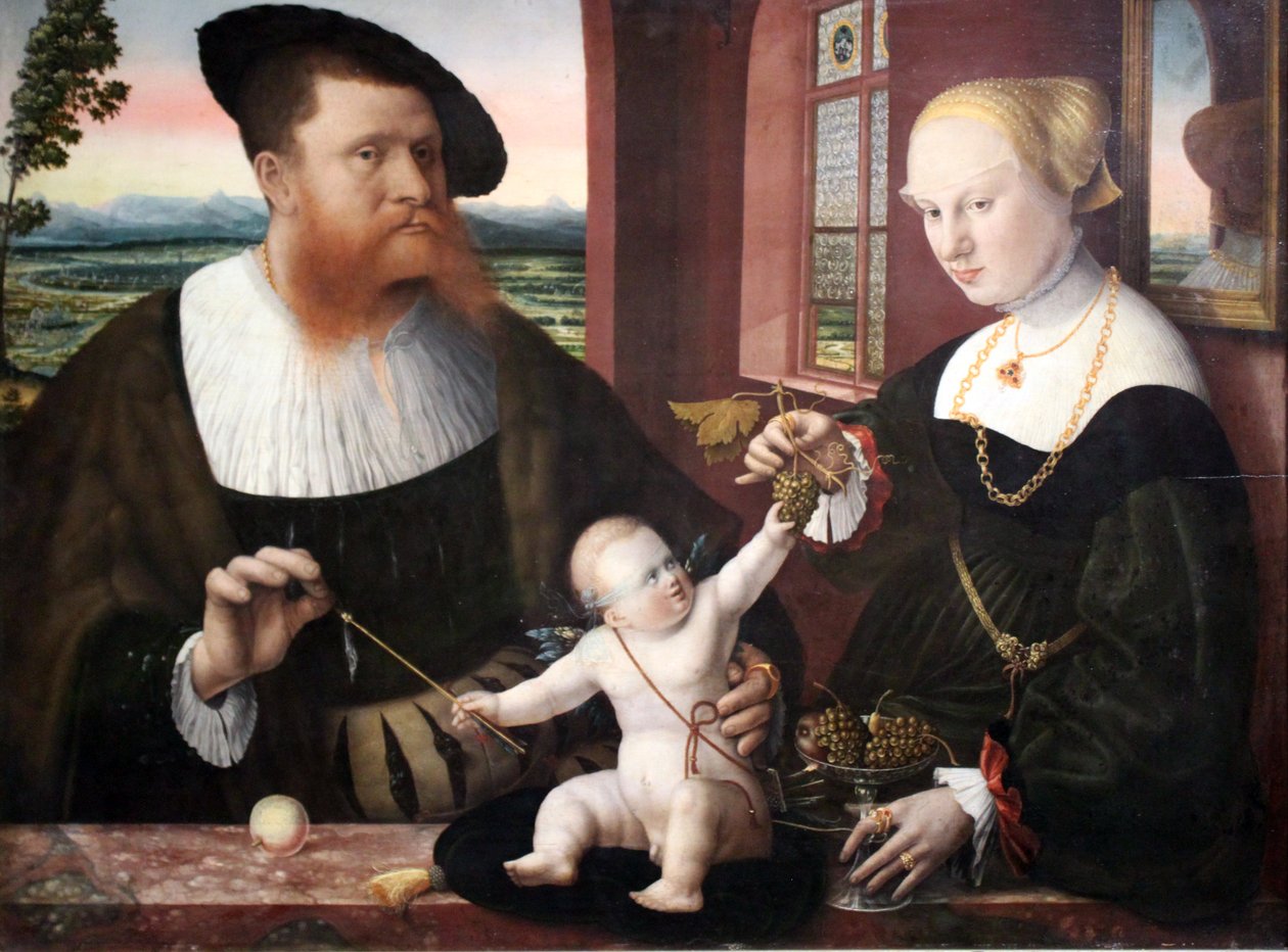 Dvojportrét Justiniána z Holzhausenu a jeho manželky Anny, rozené z Fürstenbergu od Conrad Faber von Kreuznach