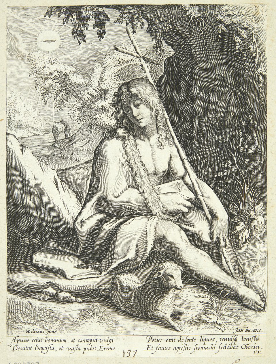 Jana Křtitele na poušti od Conrad Goltzius