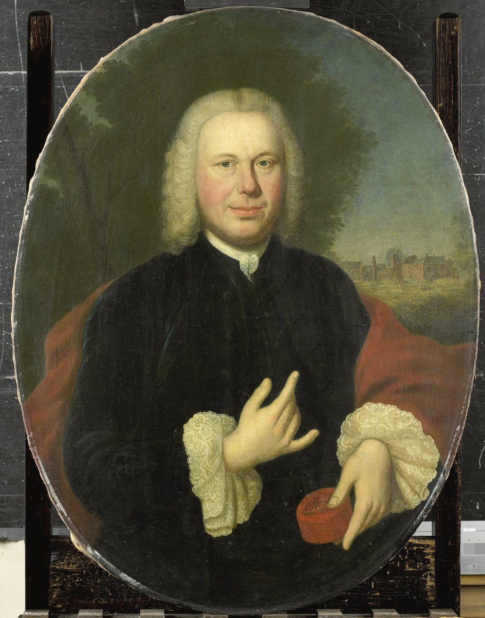 Diederik van Bleyswijk (1711-63), baron z Eethen a Meeuwen, lord z Babiloniënbroek, purkmistr Gorkumu od Conrad Kuster