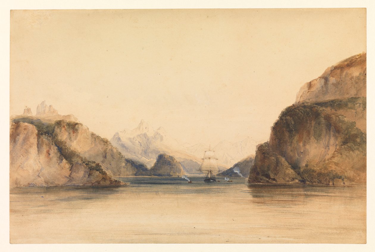 Zátoka Portrét, Beagle Channel, Jižní Amerika od Conrad Martens