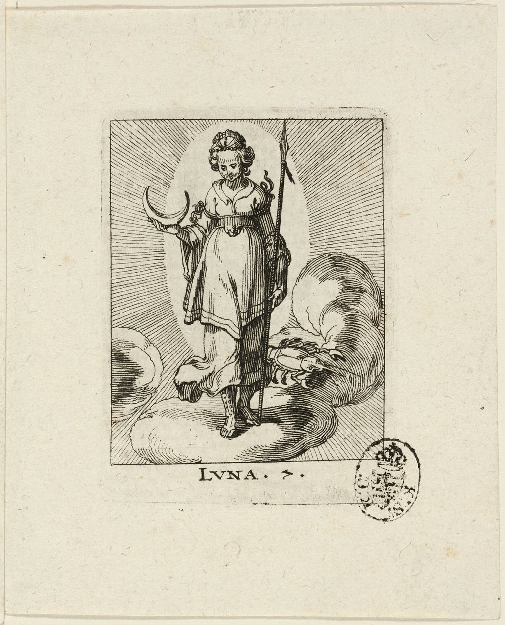 Luna, deska sedm z knihy Der VII Planeten od Conrad Meyer