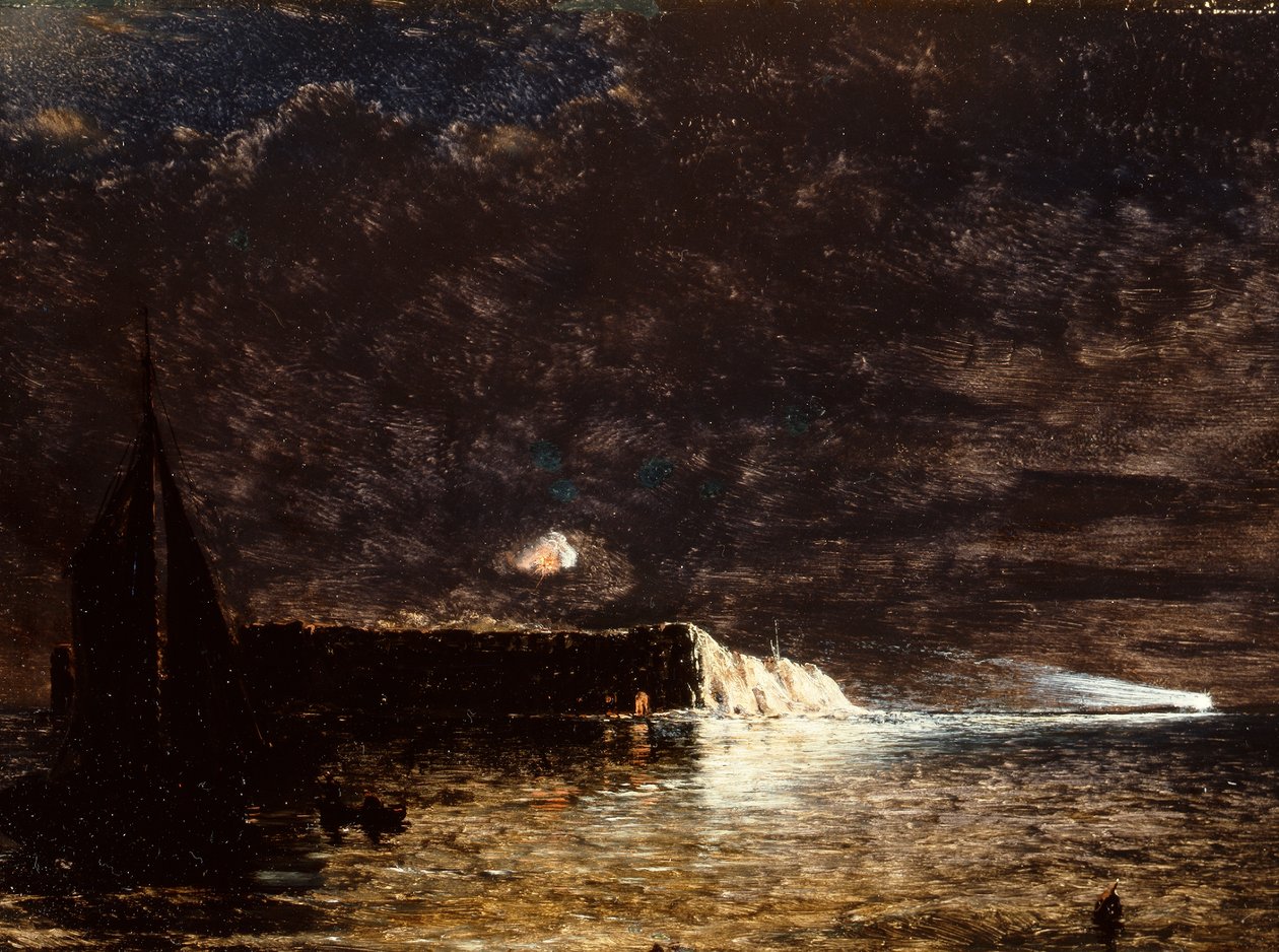 Noční bombardování, Fort Sumter, 10. prosince od Conrad Wise Chapman